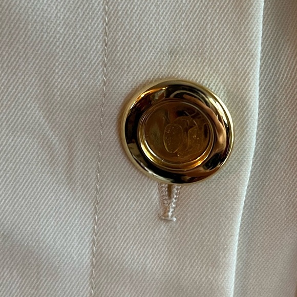 Vintage CELINE for Ira Berg Ivory Elegant Belted Long Sleeved Suit Dress WOOL 40 - Picture 9 of 15